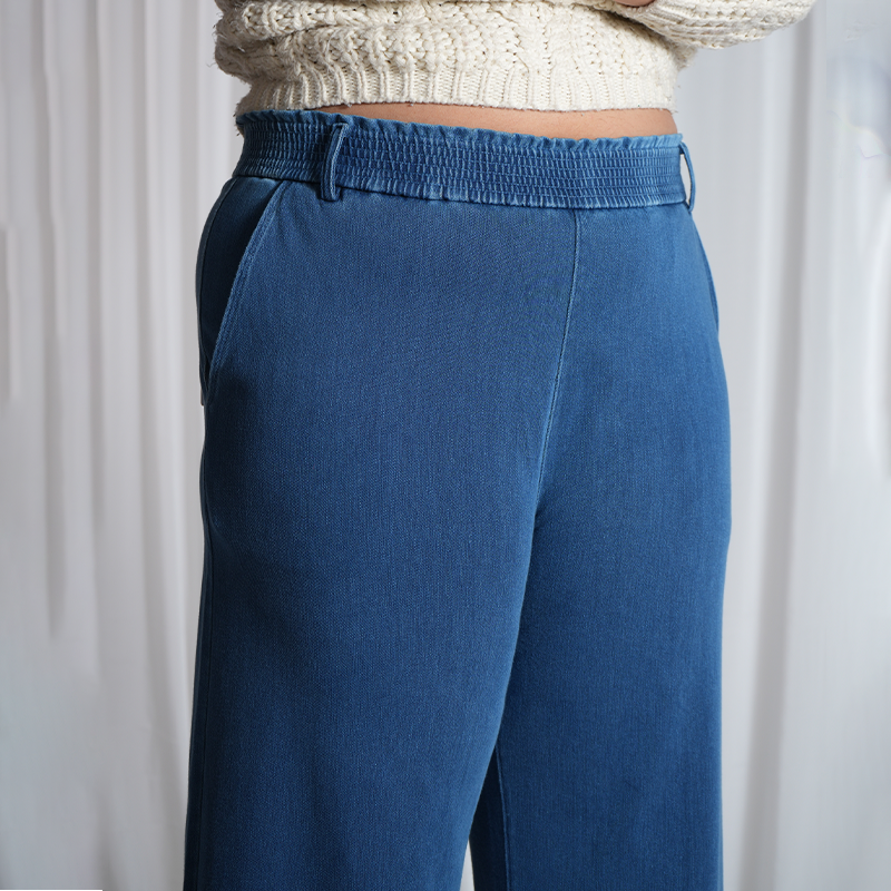 Flarred Pants (Stone Blue)