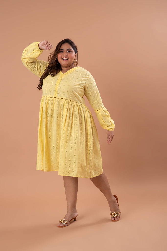 Boho Mini Dress (Yellow)