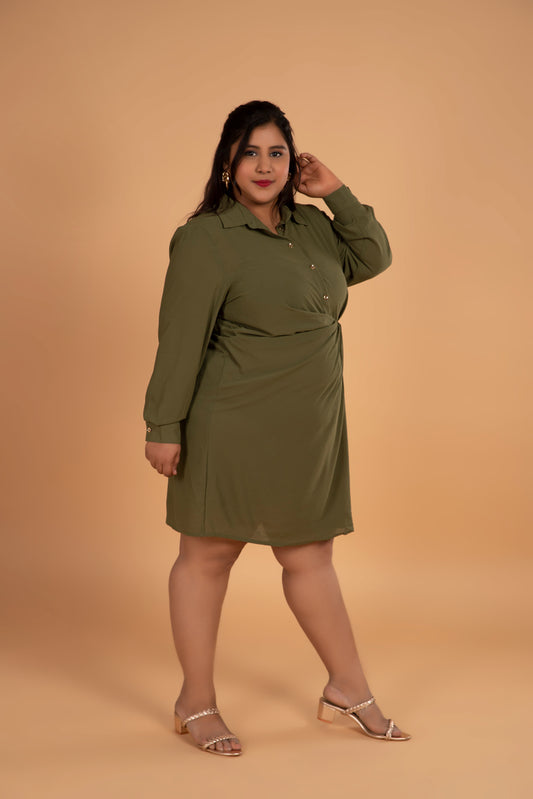 Party Dress (Olive Green)