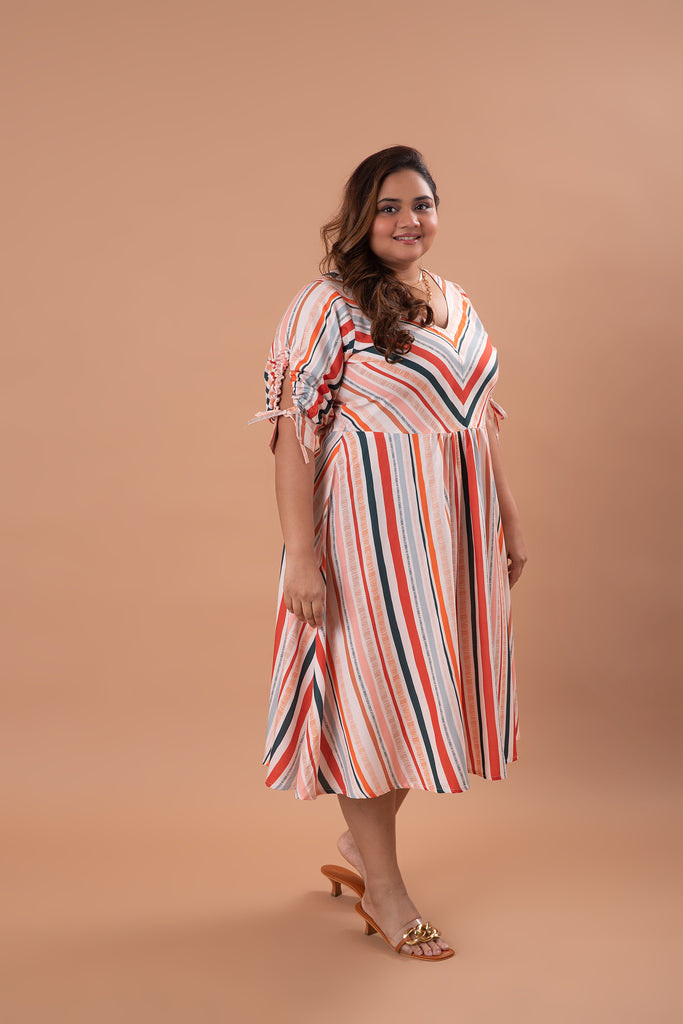 Chevron Stripe Dress (Printed)