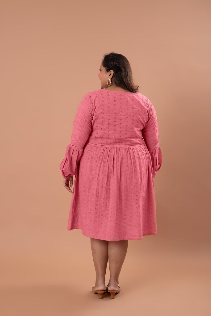 Boho Mini Dress (Pink)
