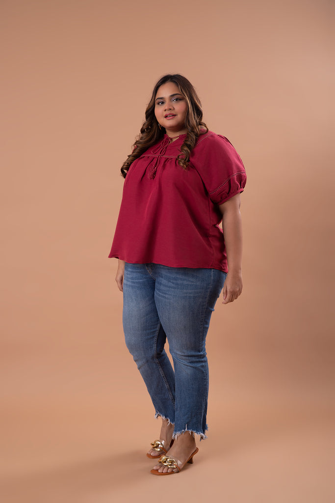 AM to PM Swing Top (Maroon)