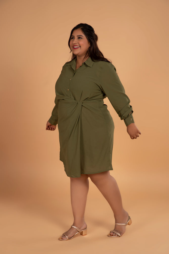 Party Dress (Olive Green)
